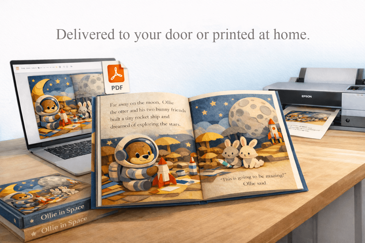 Printed storybook and digital reading experience
